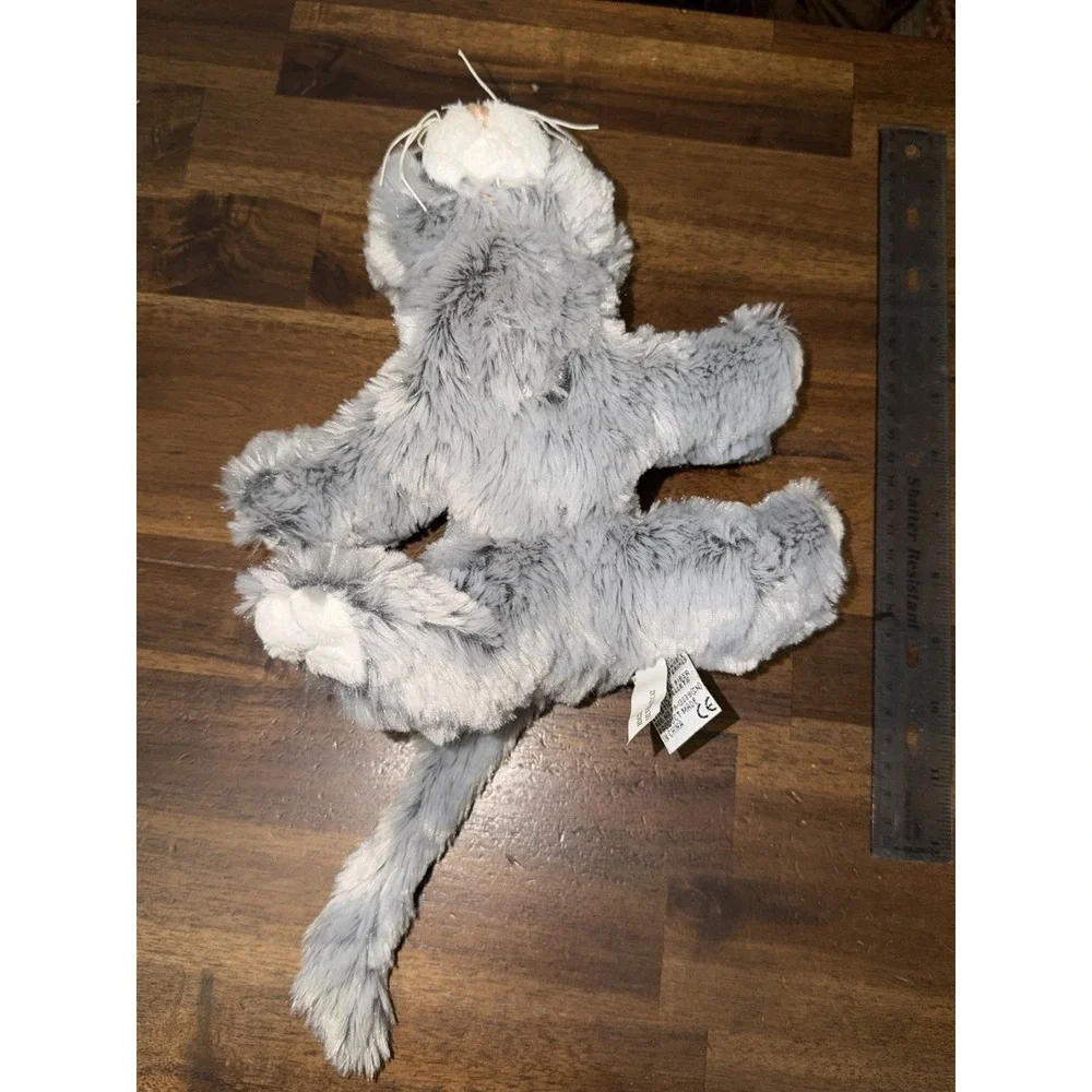 Ganz Webkinz Silversoft Cat HM222 Plush Stuffed Kitty Grey White Soft No Code